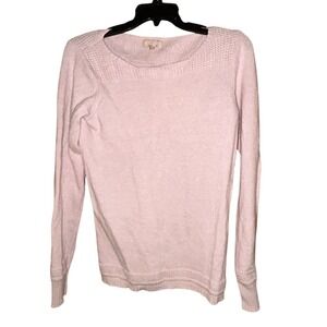 Benedetta‎ B Womens Italian Merino Wool Cashmere Blend Sweater Medium Blush Pink